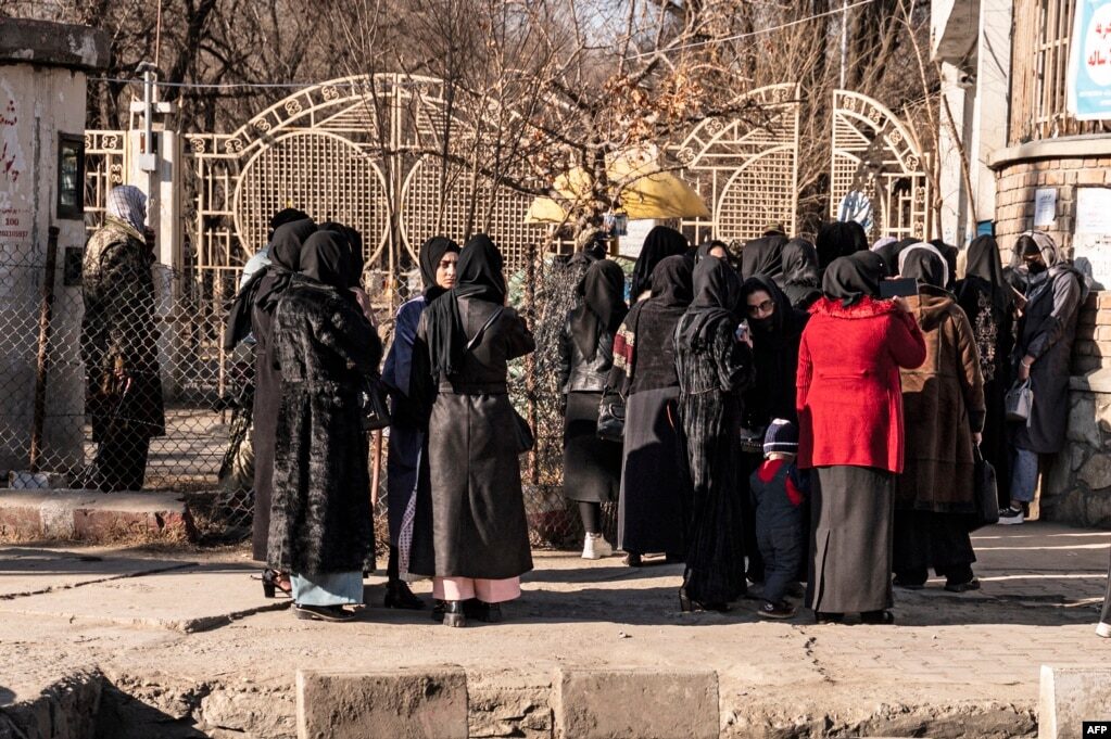 Click to enlarge Afghan female university students