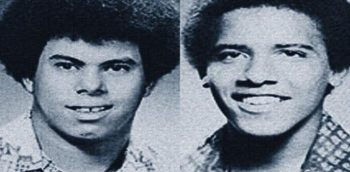 Keith Kakugawa, left, and Obama Punahou high school yearbook