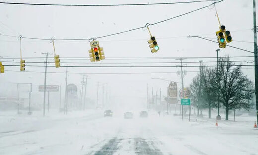snow in flint , michigan