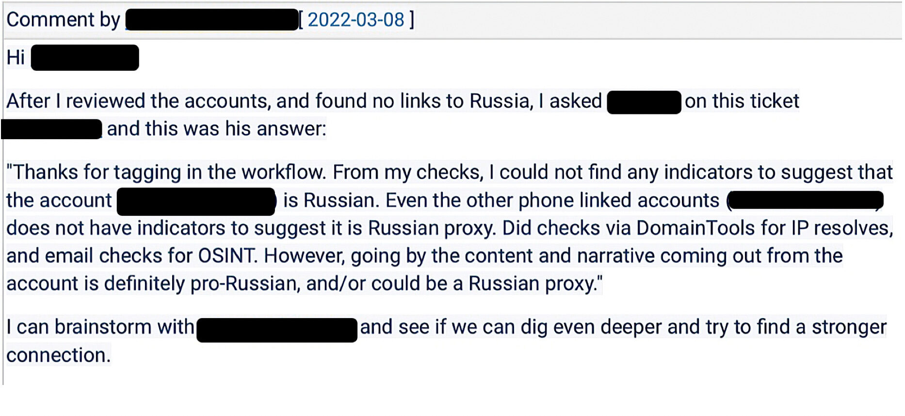 The #TwitterFiles show execs under constant pressure to validate theories of foreign influence