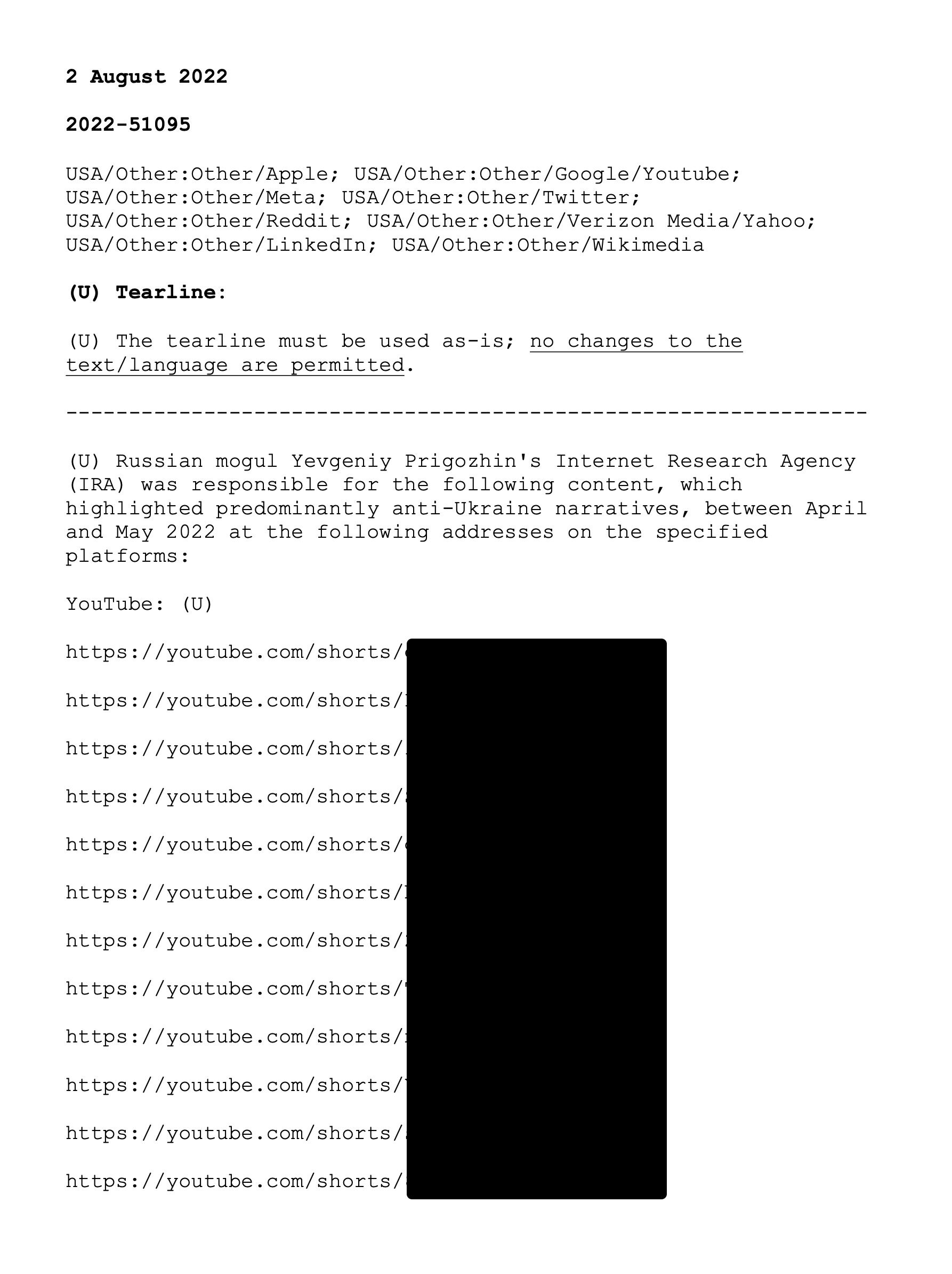 Often intel reports are just long lists of newspapers, tweets or YouTube videos guilty of “anti-Ukraine narratives”