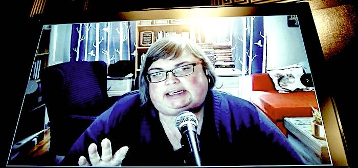 Click to enlarge woman microphone