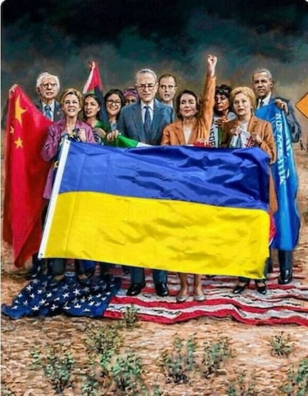 Click to enlarge ukraine nazi supporters biden pelosi nuland Sanders Warren Schiff