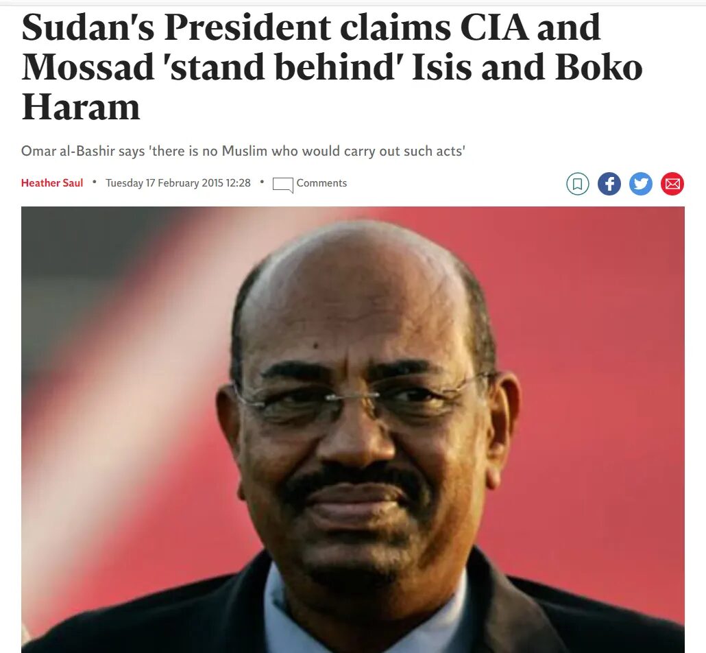 Click to enlarge Sudan President