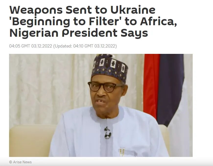 Click to enlarge Ukraine weapons to Africa