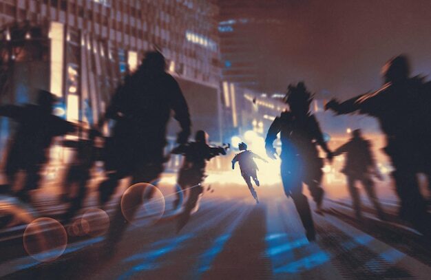 Click to enlarge running zombies dystopia