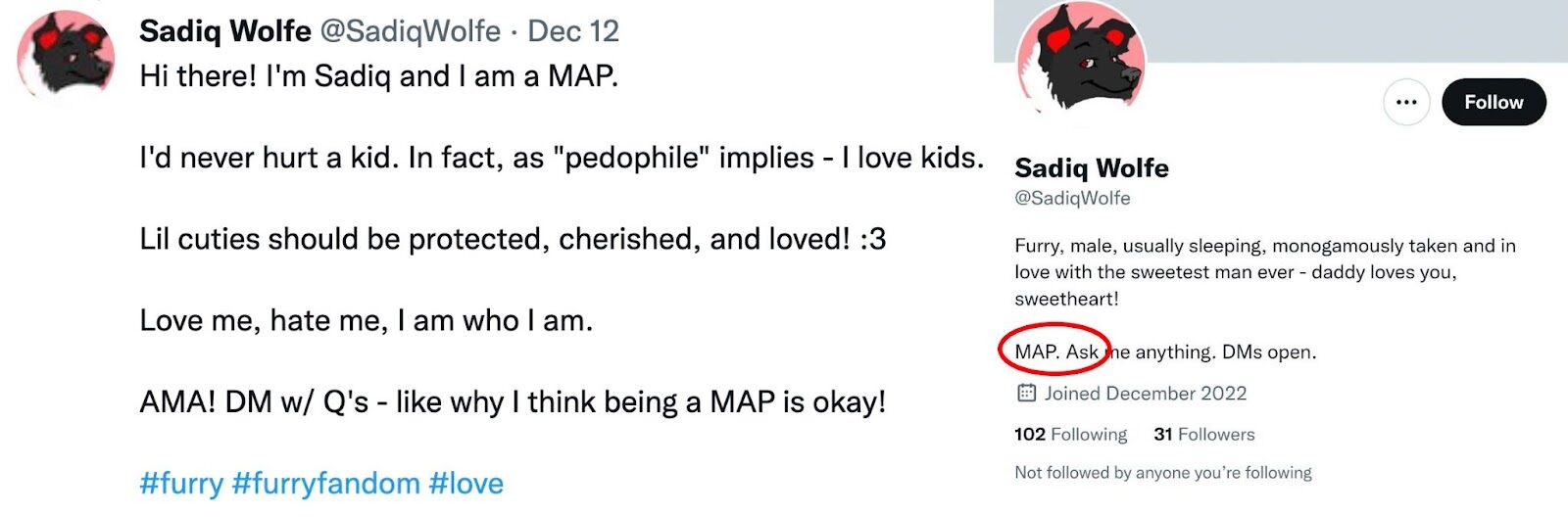 Click to enlarge Aaron Zeman pedophile groomer account