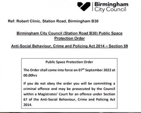 Birmingham Thoughtcrime Order