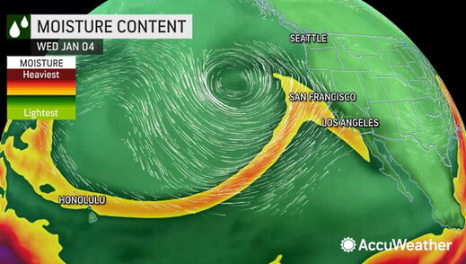 Click to enlarge atmospheric river california jan 2023