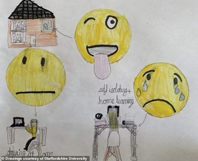 child drawing lockdown