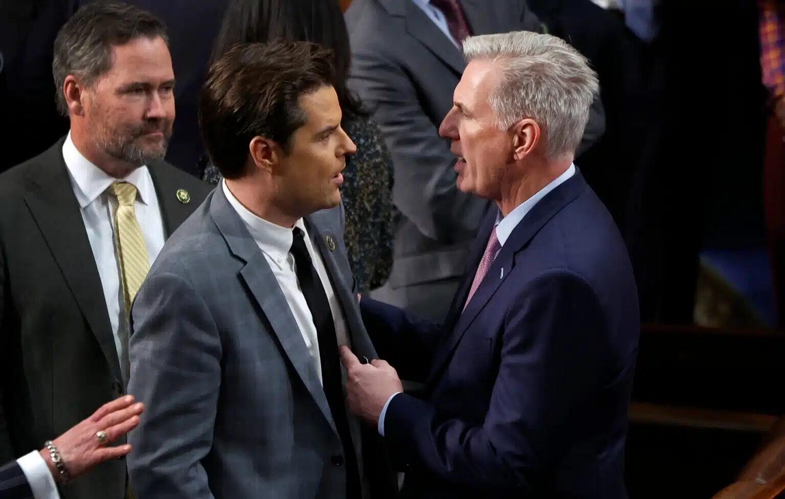 Click to enlarge Kevin McCarthy and Matt Gaetz house speaker vote