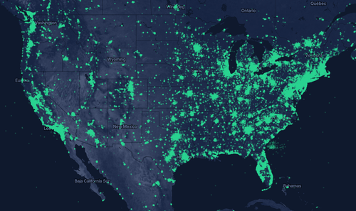 Click to enlarge internet hot spots america