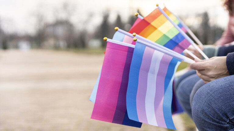 rainbow flags