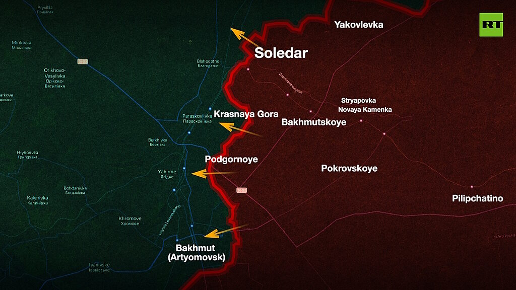 map soledar ukraine russia wagners