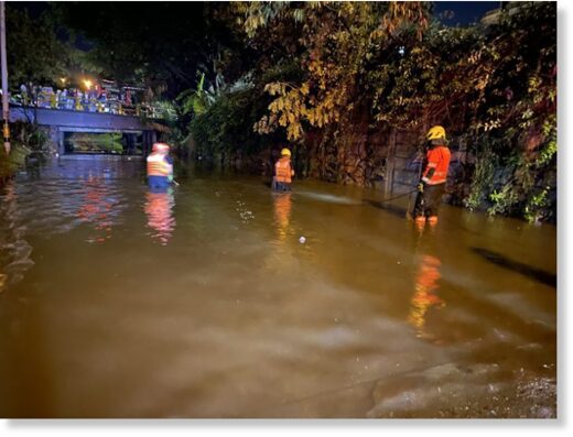 Floods in Medellín, Colombia, 14 January 2023.