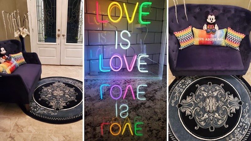 Click to enlarge Pride decor inside the Zulock mansion