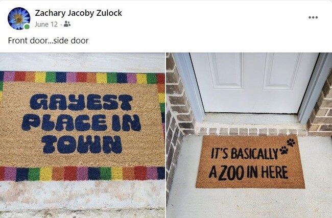 The doormats at the Zulock mansion