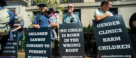 parents protest transgender