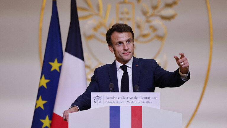 Click to enlarge Emmanuel Macron