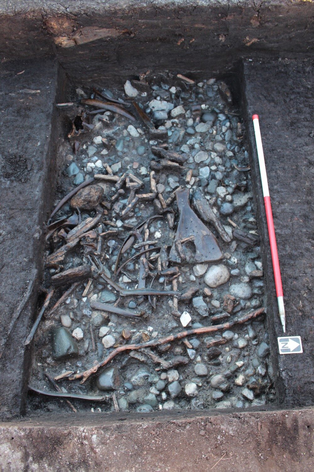 Click to enlarge Artefacts on the lake bed.