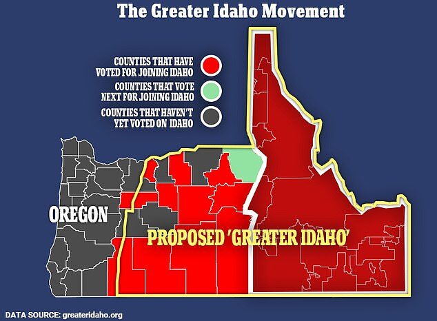 oregon coun ties vote join Idaho