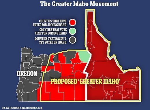 oregon coun ties vote join Idaho