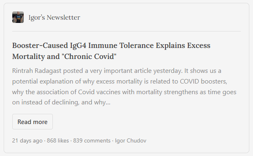Booster caused IgG4 immune tolerance link