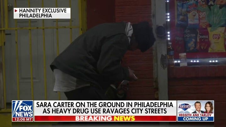 Philadelphia's open-air drug markets, drug addict