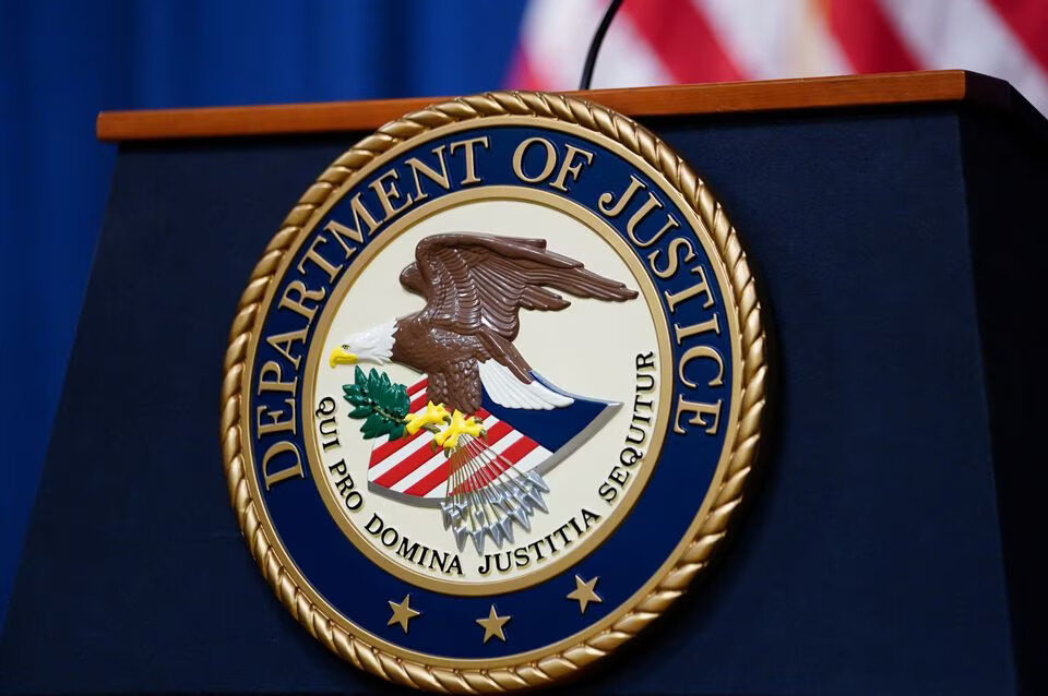 The seal of the U.S. Justice Departmen