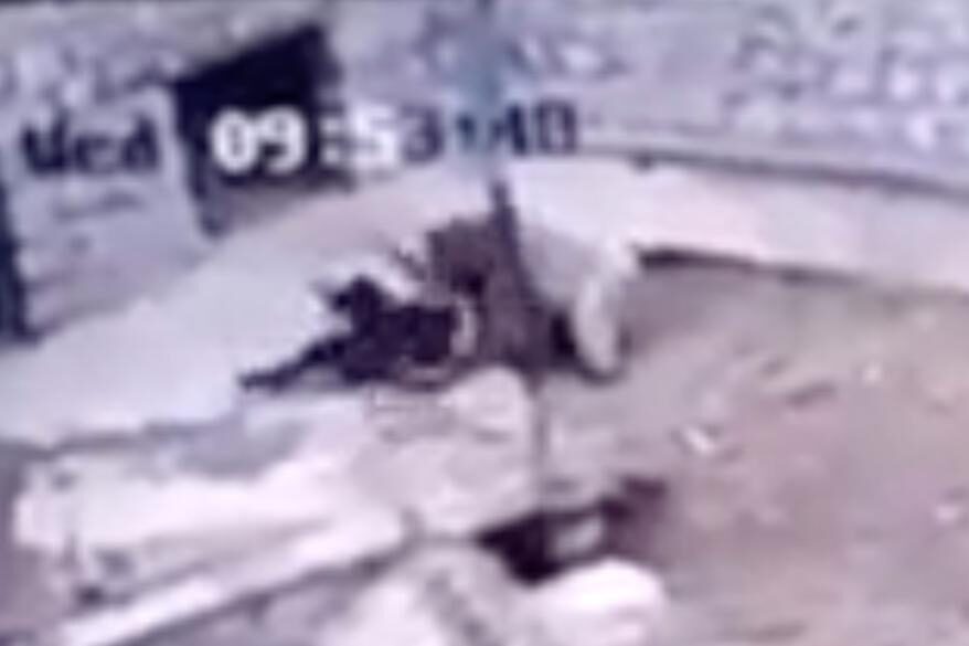 Click to enlarge The brown bear pounces on the man