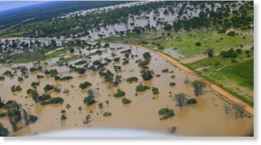 Floods in Zambia, 27 January 2023.