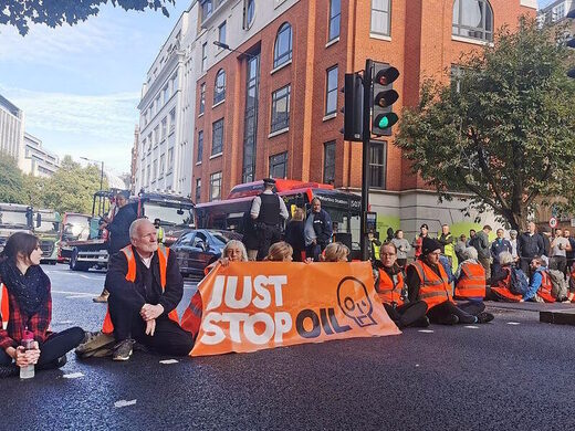 Click to enlarge just stop oil protest