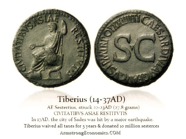 roman coin tiberius