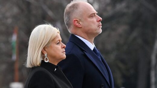Click to enlarge Klaudia Tanner and her Hungarian counterpart Kristóf Szalay-Bobrovniczky