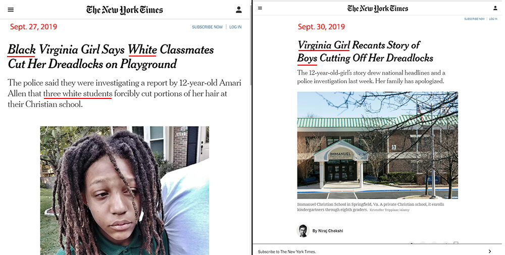 new york times racism hoax