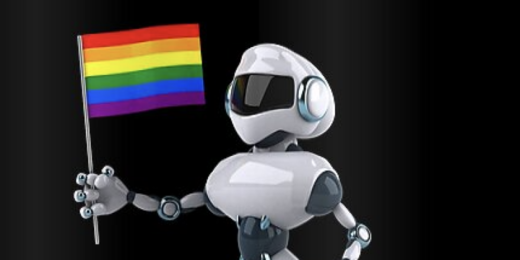 robot pride flag