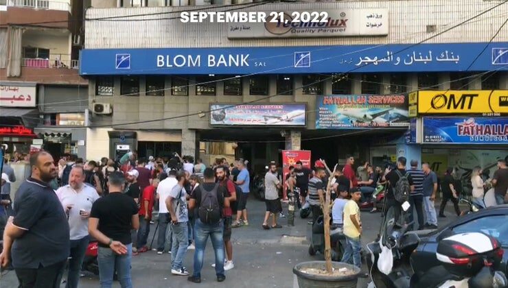 Click to enlarge bank run lebanon 2022