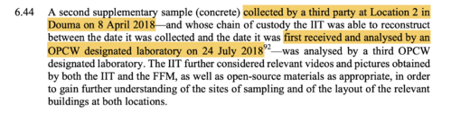 Click to enlarge Douma OPCW report 1