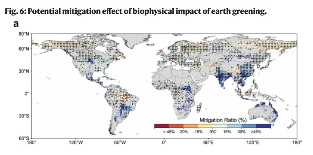 increased carbon dioxide greening earth