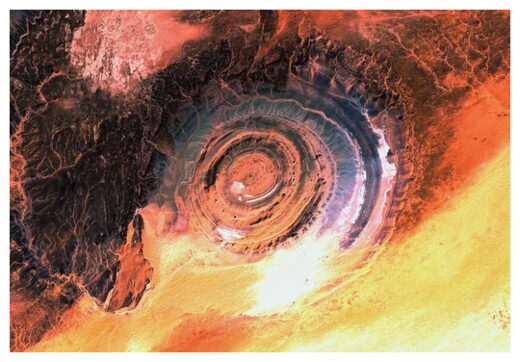 Eye of the Sahara, taken by the Sentinel-2 Satellite