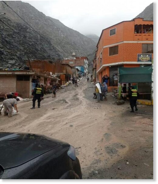 Click to enlarge Floods and mudslides struck in Mariano Nicolas Valcarcel District in Camaná Province of Arequipa Department from 05 to 06 February 2023.