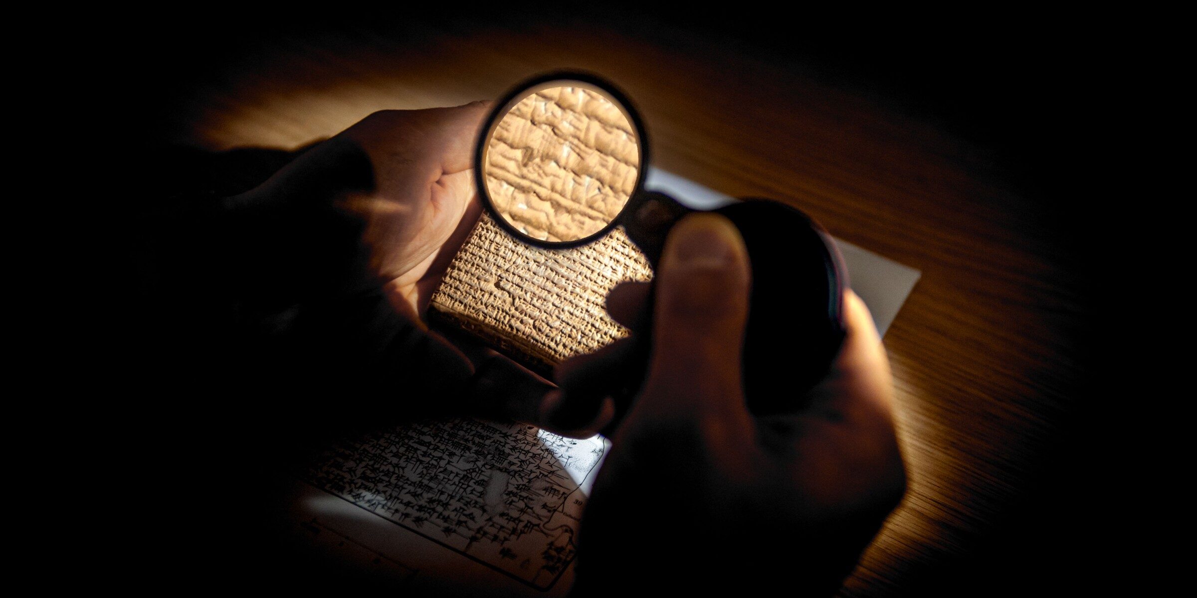 Click to enlarge Fragment of a cuneiform tablet.