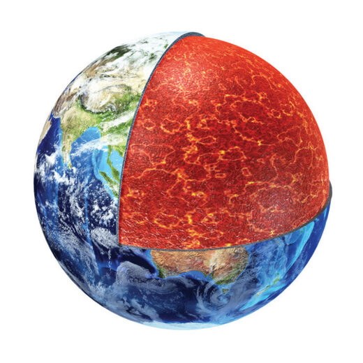 Earth with the upper mantle revealed