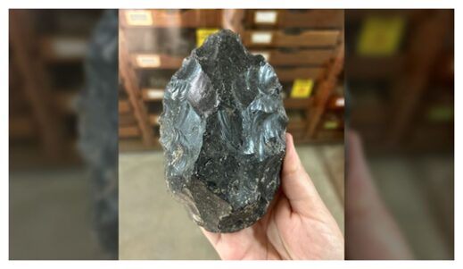 Click to enlarge obsidian hand ax