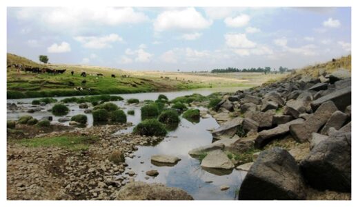 Awash River at Melka Kunture in Ethiopia