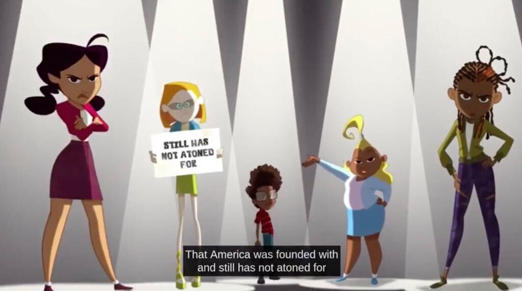 disney anti white cartoon racists crt