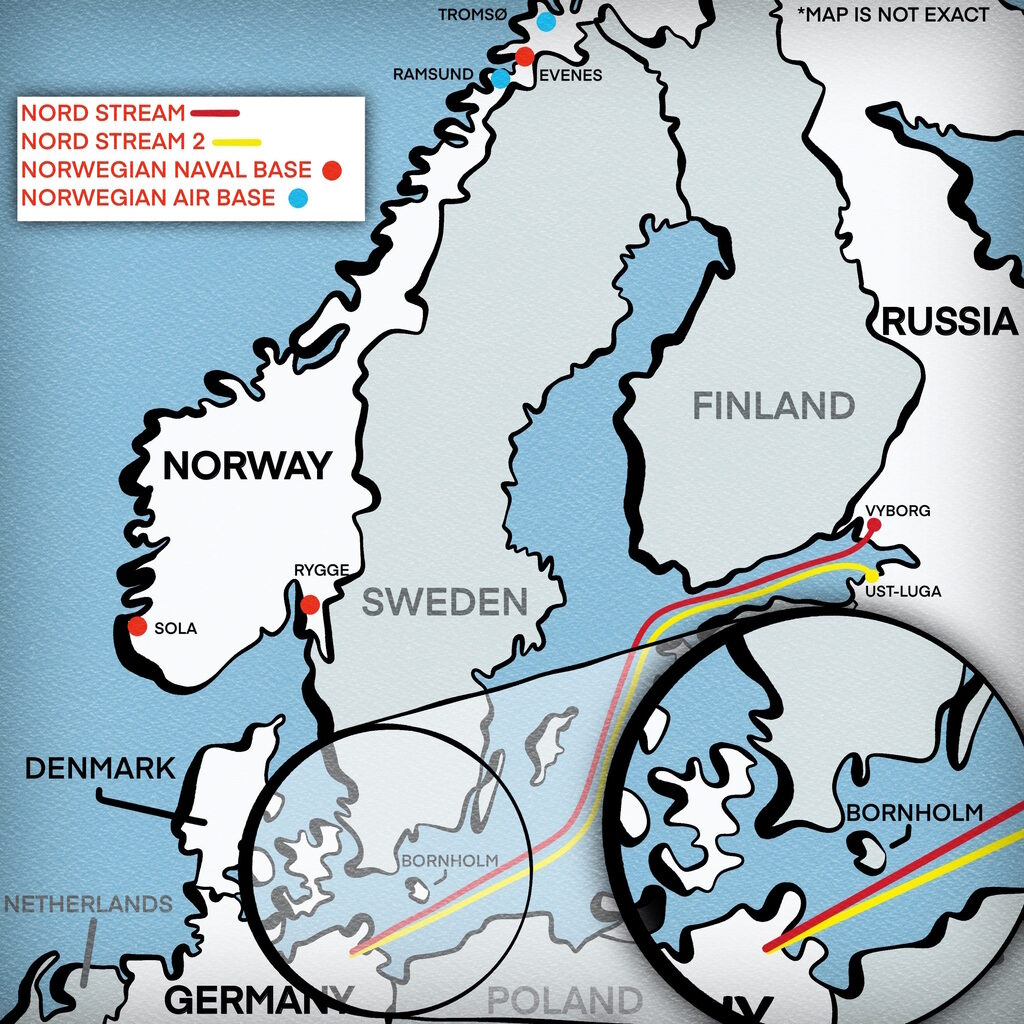 Click to enlarge nord stream pipeline sabotage map