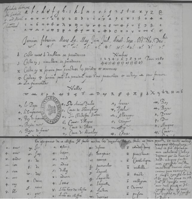 Click to enlarge coded message