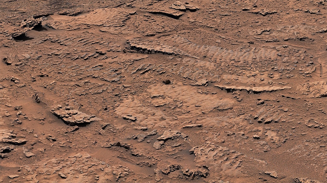 mars landscape washboard evidence water