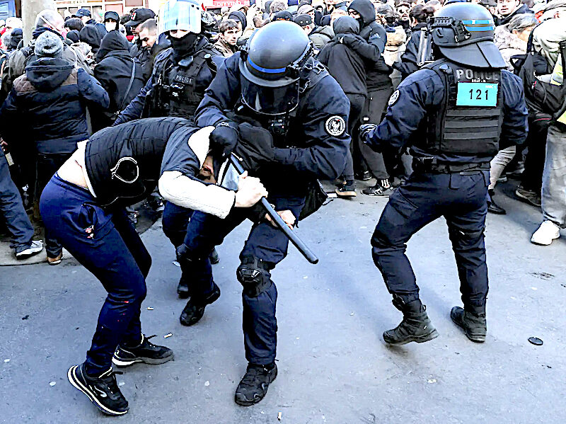 police clash